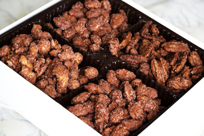 Red Cinnamon Glazed Nuts Box - All 3, Choose 1 Extra